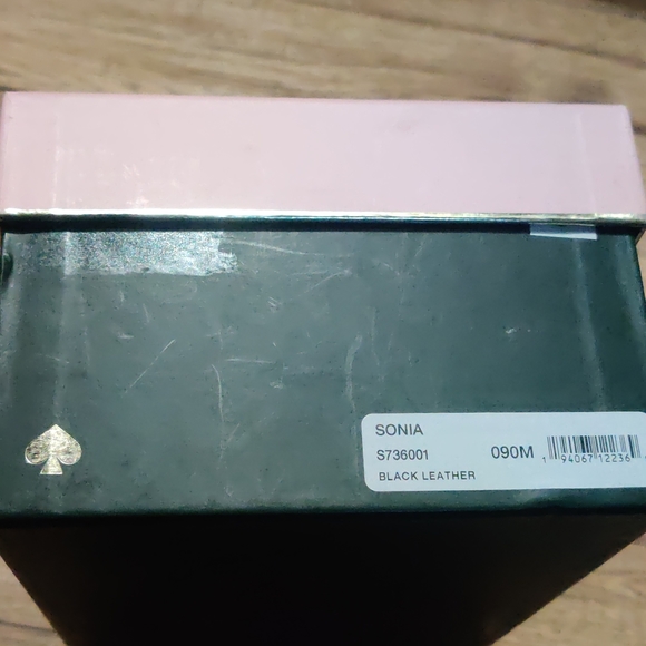 Kate Spade black leather Sonia heels - Picture 4 of 4